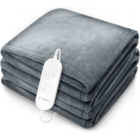 sinnlein Termocoperta Scaldasonno Certificato TÜV SÜD GS Scaldaletto Elettrico con Spegnimento Automatico Coprimaterasso Termico Timer 9 Livelli di Temperatura 160 x 120 cm