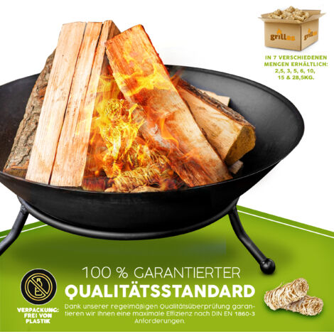 Accendifuoco Ecologico In Lana Di Legno E Cera – 10 Kg (circa 800 Pezzi) Per Camino, Stufa E Barbecue, Biodegradabile E Senza Odori, Prodotto In Europa