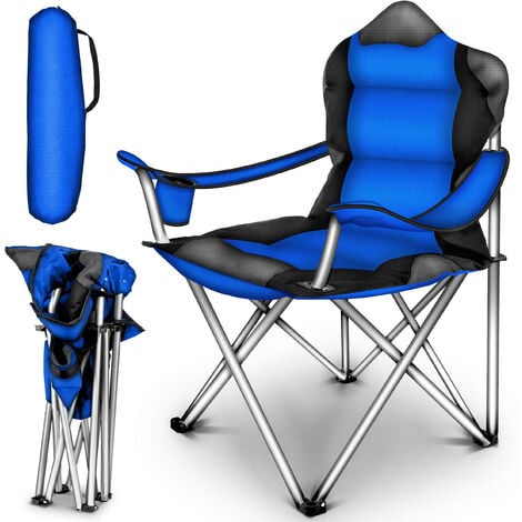 Più comodo & stabile lusso sedia da campeggio con imbottitura & POGGIAPIEDI RELAX SEDIA POLTRONA 