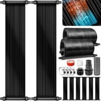 tillvex Set di pannelli solari per piscina 76 x 300 cm, riscaldamento solare, riscaldamento ecologico, set completo per piscina