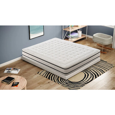 Materasso "Jesolo" a 1600 Molle Insacchettate Indipendenti con memory foam  7 Zone Differenziate 90x200