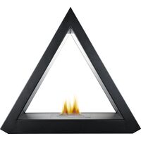 Adam The Geo Bio Ethanol Fireplace Suite in Black, 39 Inch