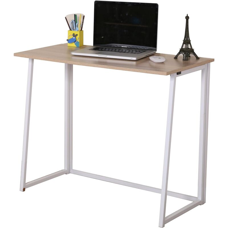 Cherry Tree Furniture New Design Folding Computer Desk Home Office Laptop Desktop Table in Black Colour