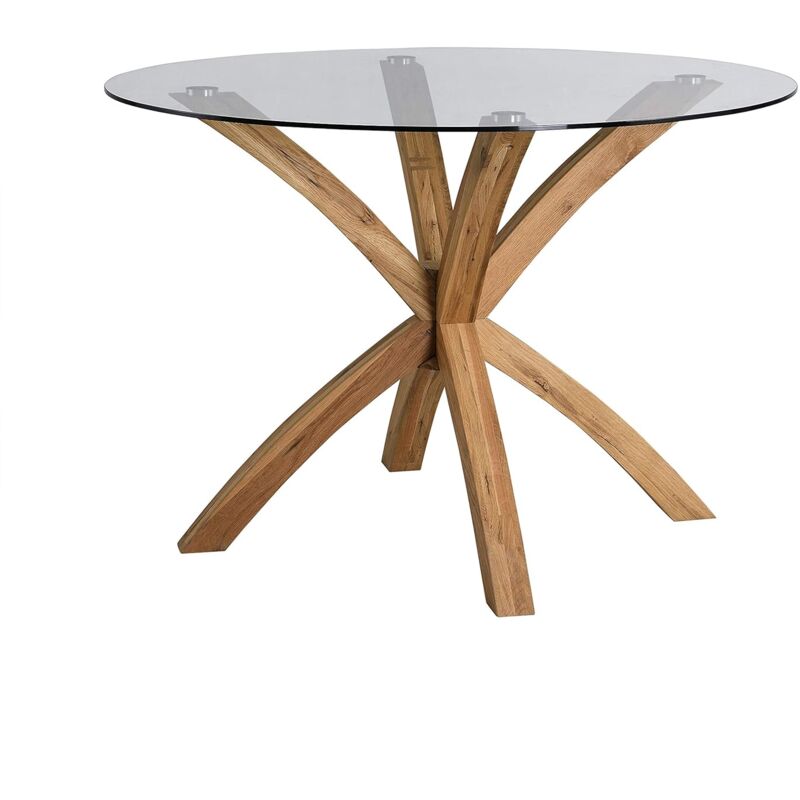 Cherry Tree Furniture Lugano Round, Round Glass Top Kitchen Tables