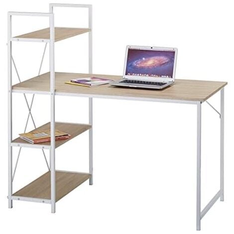 4 Tier Shelves Computer Desk, Desktop Shelves Uk