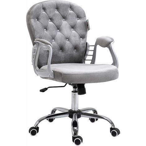 grey button office chair