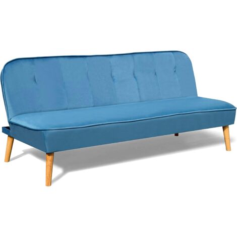 Cherry Tree Furniture Betti 3 Seater Clack Sofa Bed Blue Velvet Cherry Tree Furniture Betti 3 Seater, Duo 2 Seater Clic Clac Sofa Bed Red