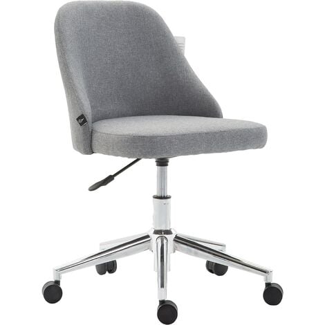 Cherry Tree Furniture Fabric Swivel Chair Computer Desk Office Chair with Chrome Base (Grey)