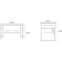 Cherry Tree Furniture Sleek Design Computer Desk Home Office Table W100 x D50 x H 72 cm (White)