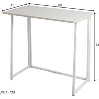 Cherry Tree Furniture Compact Folding Computer Desk Laptop Desktop Table in Grey - Light Grey
