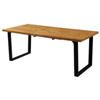 Cherry Tree Furniture BERN 6-8 Seater Oak Extending Dining Table with Metal Legs