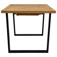 Cherry Tree Furniture BERN 6-8 Seater Oak Extending Dining Table with Metal Legs