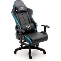 Cherry Tree Furniture VIRIBUS X1 Office Gaming Chair with 12-Colour LED Light Black