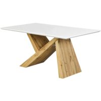 Cherry Tree Furniture Orillia Oak Effect 160 cm Dining Table with White Top