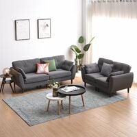Cherry Tree Furniture Brooks Sofa range in Grey PU Leather 2 Seater