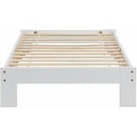 Cherry Tree Furniture Melva FSC-Certified Wooden Bed Frame in White UK Single