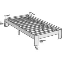 Cherry Tree Furniture Melva FSC-Certified Wooden Bed Frame in White UK Single