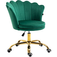 Cherry Tree Furniture Hepburn Scalloped Swivel Chair (Green Velvet)