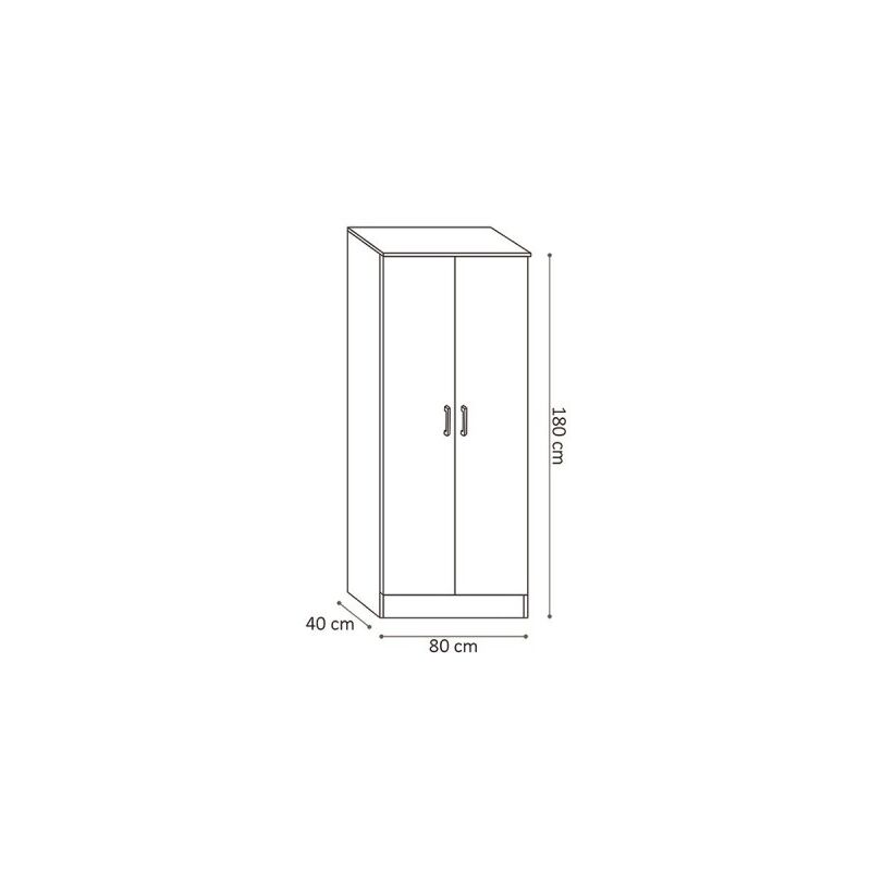 Armoire de rangement REY 80cm, idéal pour votre entrée, votre buand