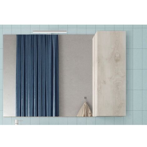 Armoire de salle de bains, 1 porte avec miroir, collection CISA