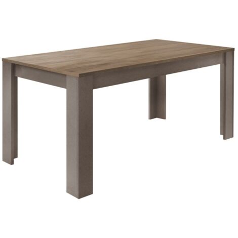 Table 180cm pour salle à manger FANZY. Décor chêne clair (1/3)
