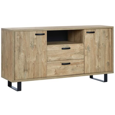 Buffet NEWTON 170 cm – 2 portes, 2 tiroirs – Chêne doré – Design moderne (1/3)