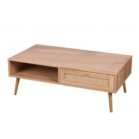 Table basse ALTA chêne clair – Design scandinave et rangement pratique (1/5)