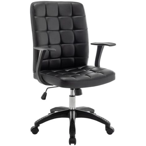 Chaise de bureau KARDEN – Tissu noir – Accoudoirs – Pivotante – Pieds métal – Style ergonomique et contemporain (1/5)
