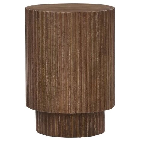 Table basse TALVORA – Bois de manguier massif – Table basse ronde Ø35 cm – Design artisanal et compact (1/5)