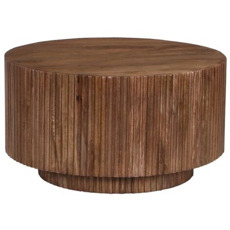 Table basse TALVORA – Bois de manguier massif – Table basse ronde Ø70 cm – Design naturel et authentique (1/5)