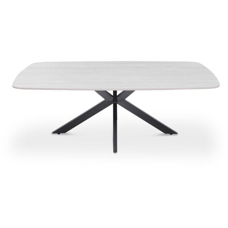Tables basses ARVENA – Table basse rectangulaire 130x70 cm – 5 coloris pierre et marbre – Design contemporain (1/5)