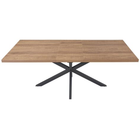 Table extensible KALVANO – 160 à 200 cm – Chêne foncé – Plateau 40 mm – Design contemporain (1/5)