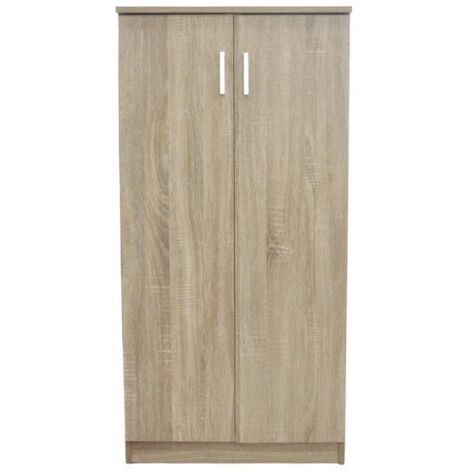 Meuble à chaussures MUNDA – 2 portes – Coloris chêne sonoma – Rangement compact et style contemporain (1/5)