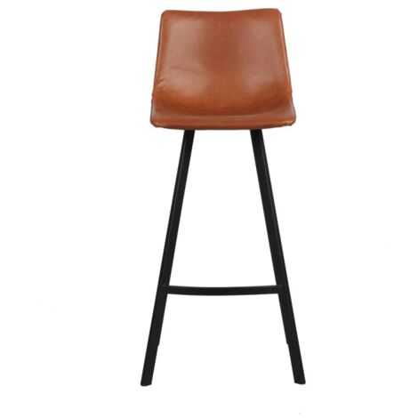 Lot de 2 tabourets de bar OZON – Coloris Cognac – Assise PU – Confort moderne et style élégant (1/5)