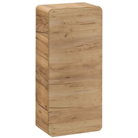 Colonne de salle de bain ERBANO – Chêne clair – 35x75 cm – 1 porte – Style contemporain (1/2)