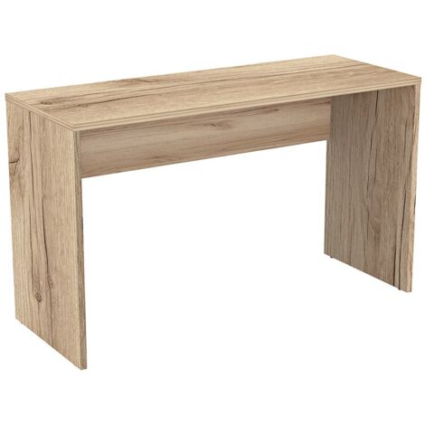 Bureau coloris chêne MELTO 130 cm – Style moderne, compact et idéal pour chambre ou télétravail (1/4)