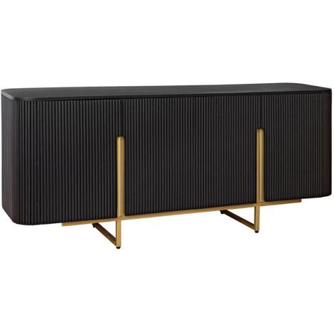 Buffet 160 cm 4 portes noir et doré – Collection ORION (1/5)