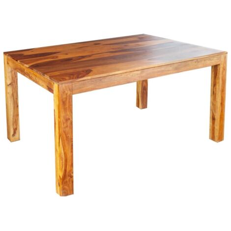 Table de salle à manger TAVINA – Rectangulaire 120 cm – Bois massif – Style rustique (1/5)