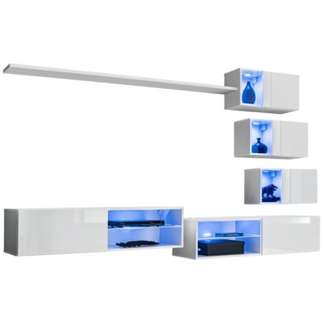 Ensemble meubles de salon SWITCH XXIV design, coloris blanc brillant. (1/5)