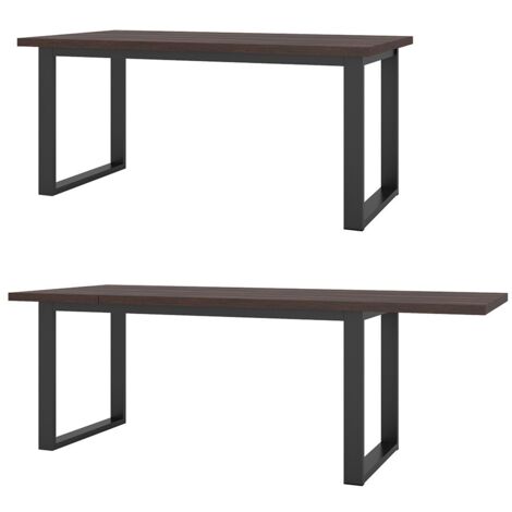 Table extensible pour salle à manger MILO 170-220, coloris chêne foncé (1/5)