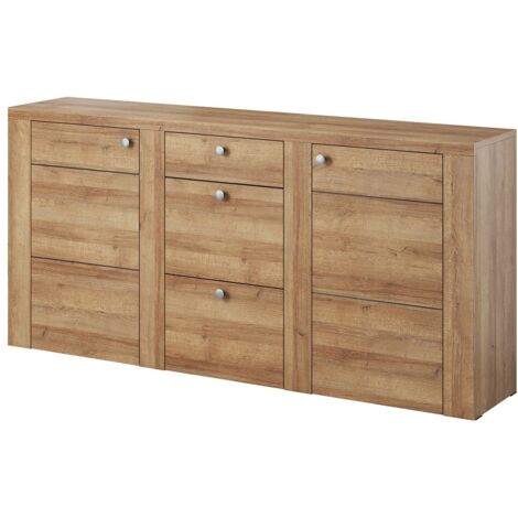 Buffet design 175cm pour salon couleur chêne collection SANTIAGO. (1/4)