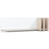 Ensemble de meubles style Scandinave pour votre salon coloris chêne clair et blanc. Collection MALMO - Blanc