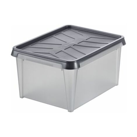 Lagerbox 22L Drehstapelbehälter Aufbewahrungsbox Lagerkiste Stapelbox  Deckel 