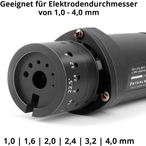 28.000U/min 800 STAHLWERK Wolframschleifgerät - WIG 280W Elektrodenschleifgerät