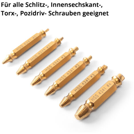 Wasserhahn-Ausdreher-Set – Für Abgebrochene Gewinde (20/25 Mm), Zum Entfernen Von Rohrresten & Schrauben, Sanitär-Reperatur