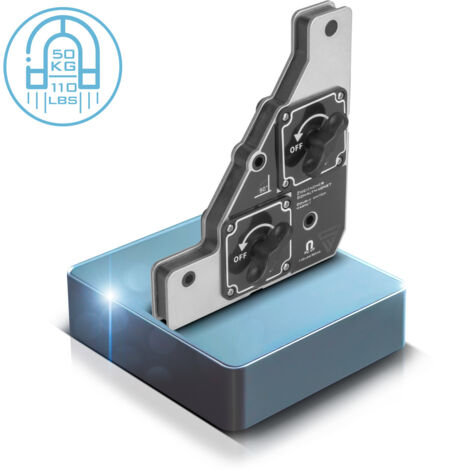 STAHLWERK Zweifachschaltmagnet, Flexibler 90 Grad Schweißmagnet mit Magnetkraft