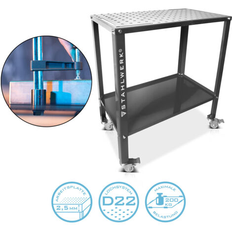 STAHLWERK Schweißtisch WT-960 ST 915 x 457 mm Montagetisch mit 200 kg Tragkraft