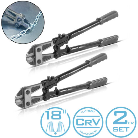 STAHLWERK Bolzenschneider 18 Zoll Chrom-Vanadium Profi-Bolzenschere 2er Set