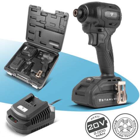 STAHLWERK Akku-Drehschlagschrauber ADS-880 ST – 20 Volt Brushless-Technologie Schlagschrauber 880 Nm