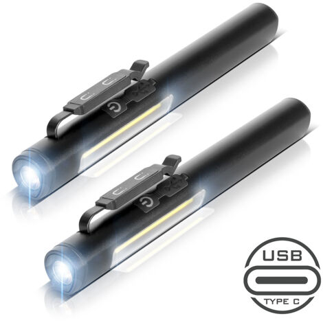 STAHLWERK LED-Arbeitsleuchte 2er Set Stablampe 600 mAH magnetische LED-Werkstattlampe